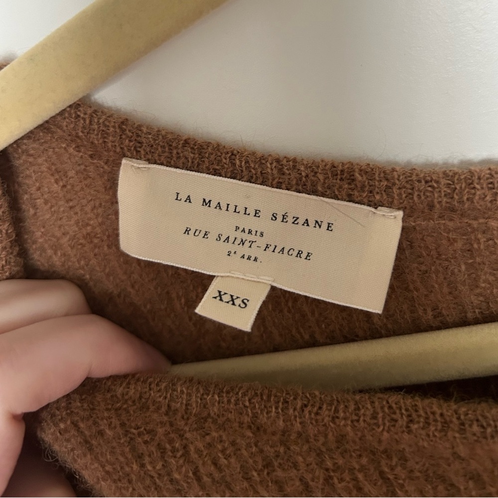 Sezane Gaspard Cardigan Camel XXS - Picture 3 of 8